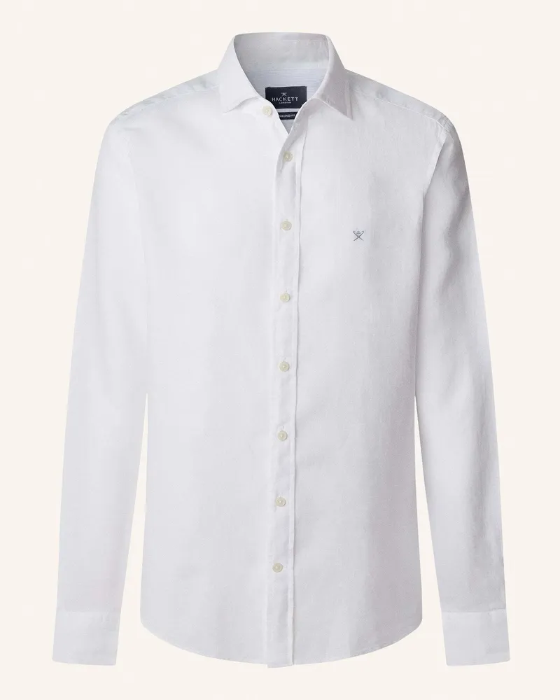 Hackett Freizeithemd ESS GMD LINEN KENT Weiss
