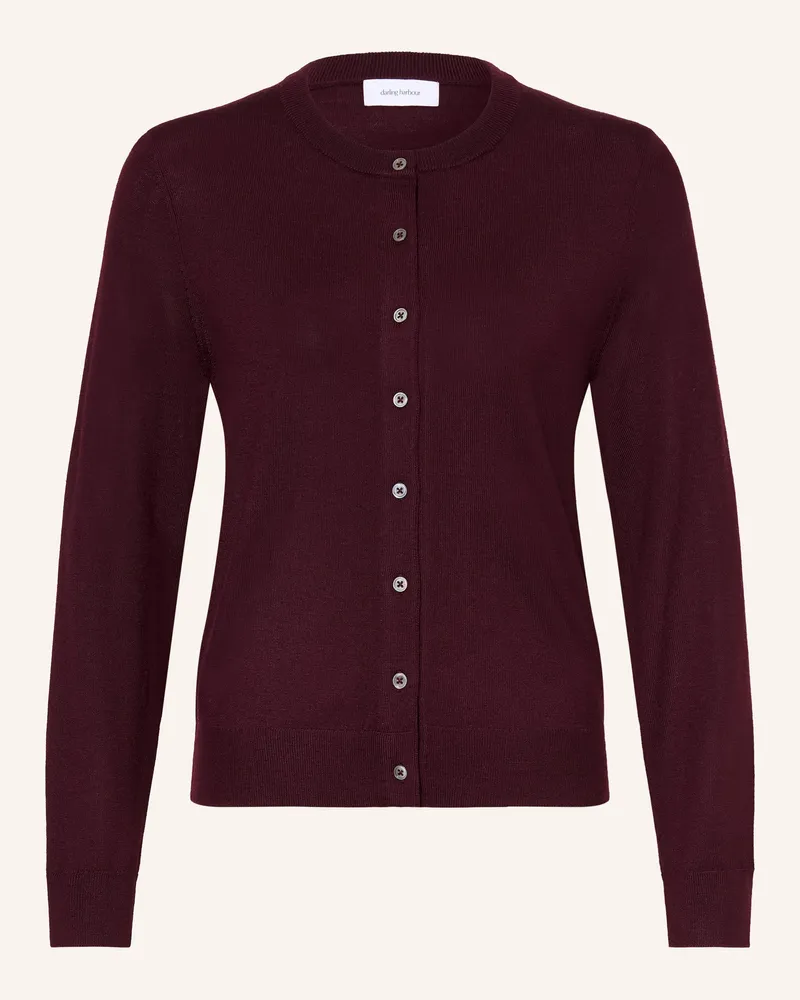 Darling Harbour Strickjacke Aus Merinowolle rot Burgundy