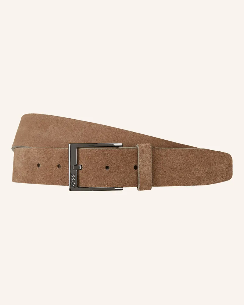 HUGO BOSS Ledergürtel ELLOY Beige