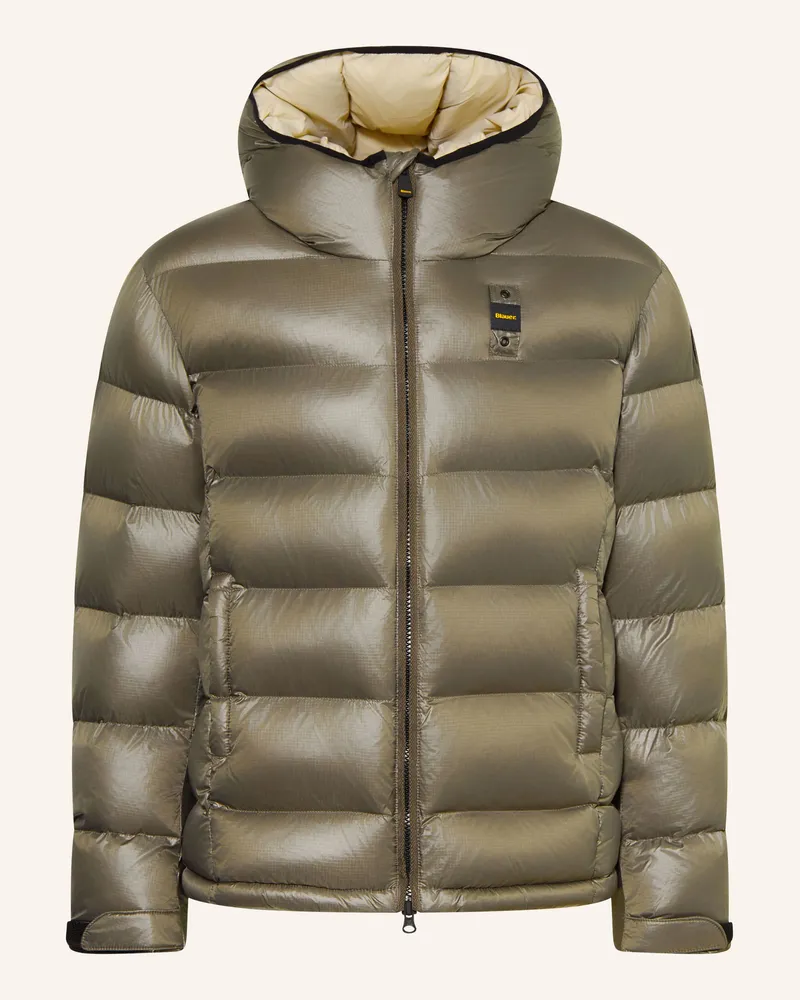Blauer Steppjacke grau Grau
