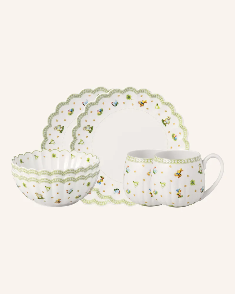 Villeroy & Boch Frühstücks-Set Für 2, 6-Tlg. Easter Delight gruen Grün