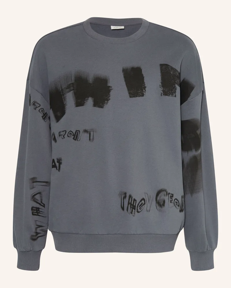 S.Oliver Sweatshirt grau Dunkelgrau
