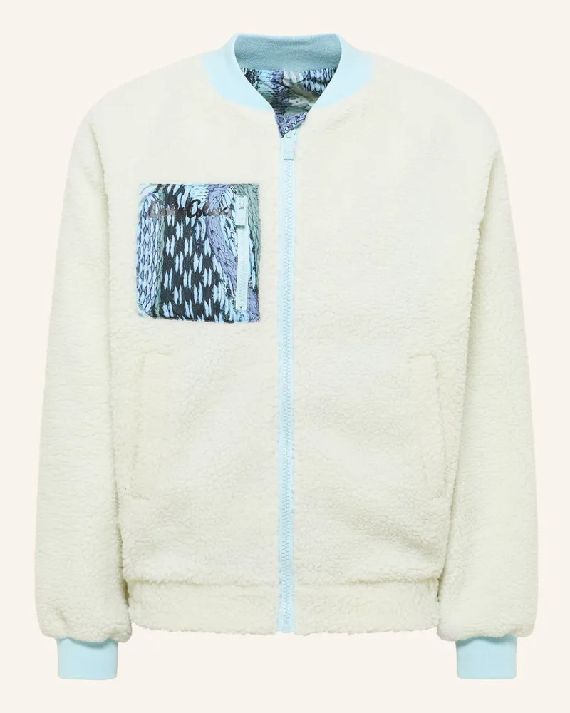 Carlo Colucci Wende Bomber Teddy Jacke - Zoom In Espositello weiss Weiss