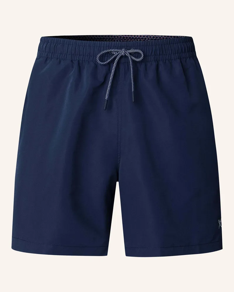 Hackett Badeshorts Icon Solid blau Blau
