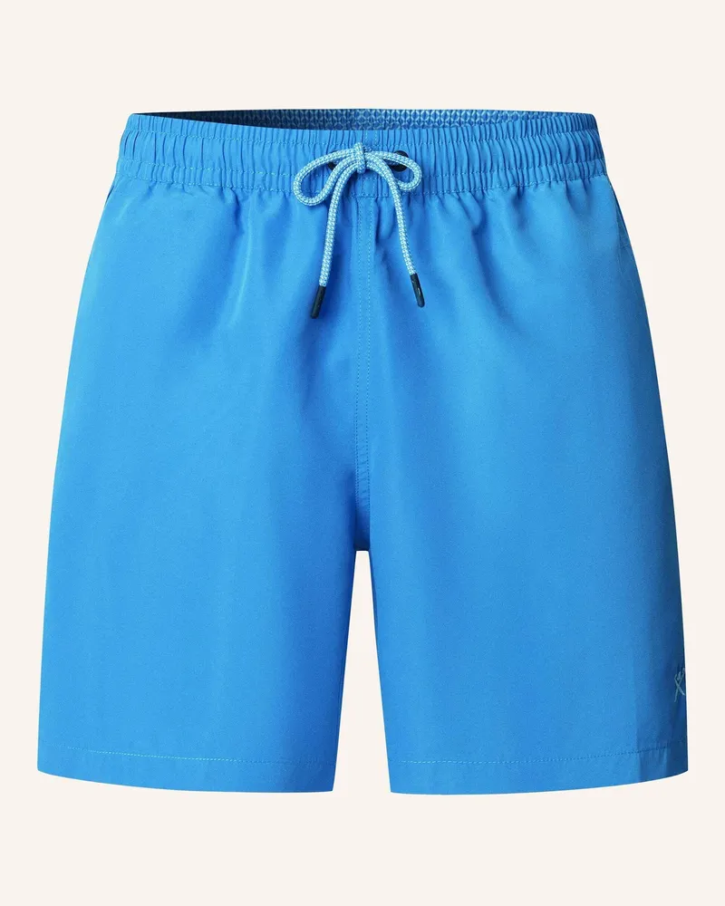 Hackett Badeshorts Icon Solid blau Blau