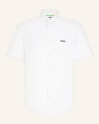 HUGO BOSS Kurzarm-Hemd MOTION Regular Fit aus Jersey Weiss