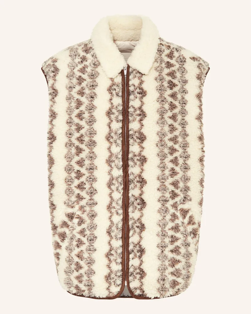 Isabel Marant Teddyfell-Weste MAX zum Wenden Creme