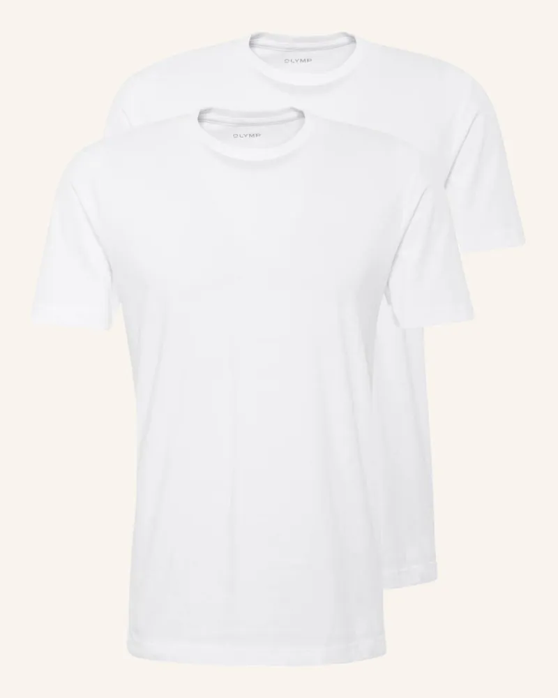 Olymp 2er-Pack T-Shirts Weiss