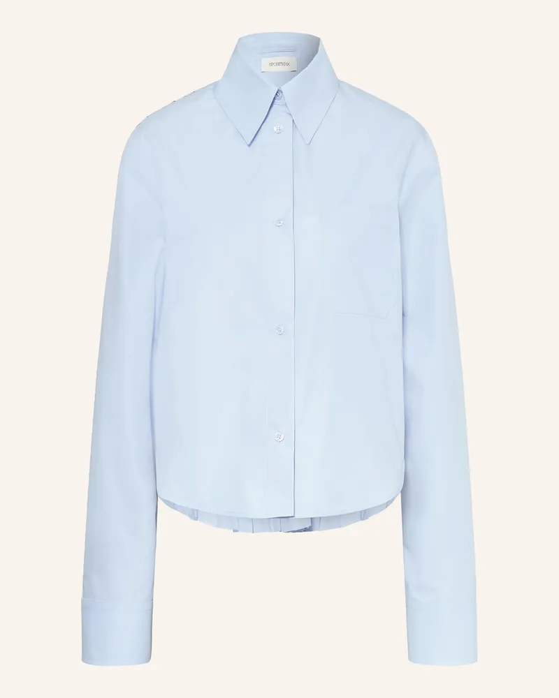 SPORTMAX Hemdbluse CEPPO mit Plissees Hellblau