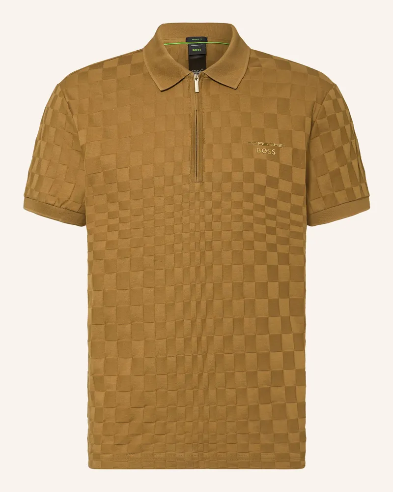 HUGO BOSS Jersey-Poloshirt icons70 Regular Fit braun Cognac