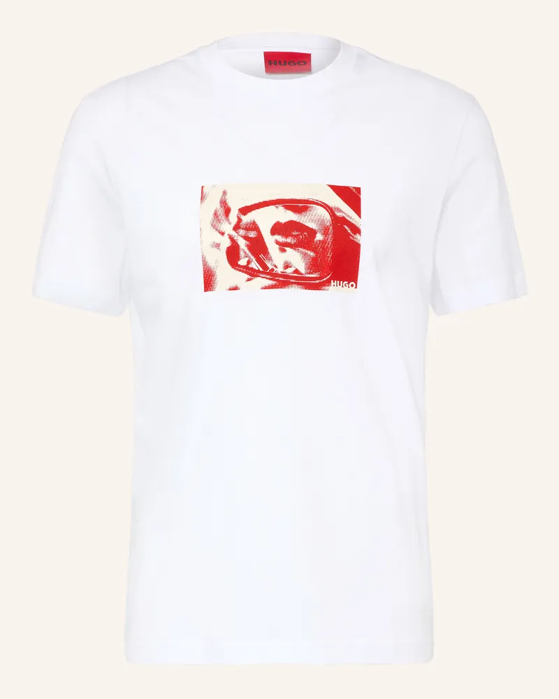 HUGO BOSS T-Shirt Dirom weiss Weiss