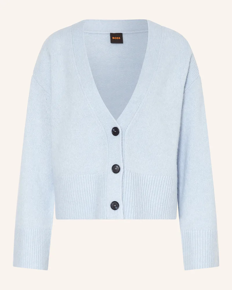 HUGO BOSS Strickjacke FONDINA Hellblau