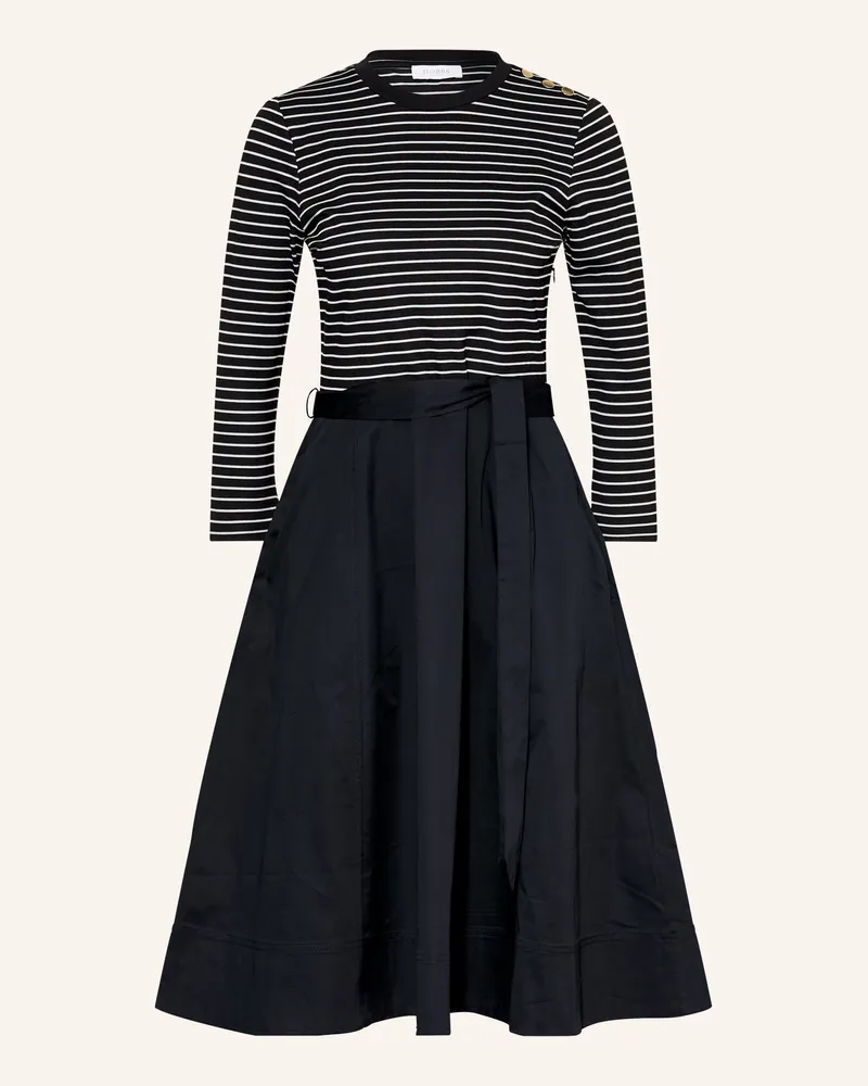HOBBS London Kleid Viviana Im Materialmix Mit 3/4-Arm blau Dunkelblau
