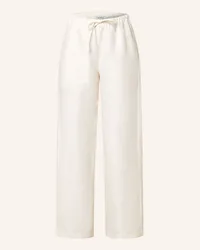 Calvin Klein Marlenehose mit Leinen Weiss