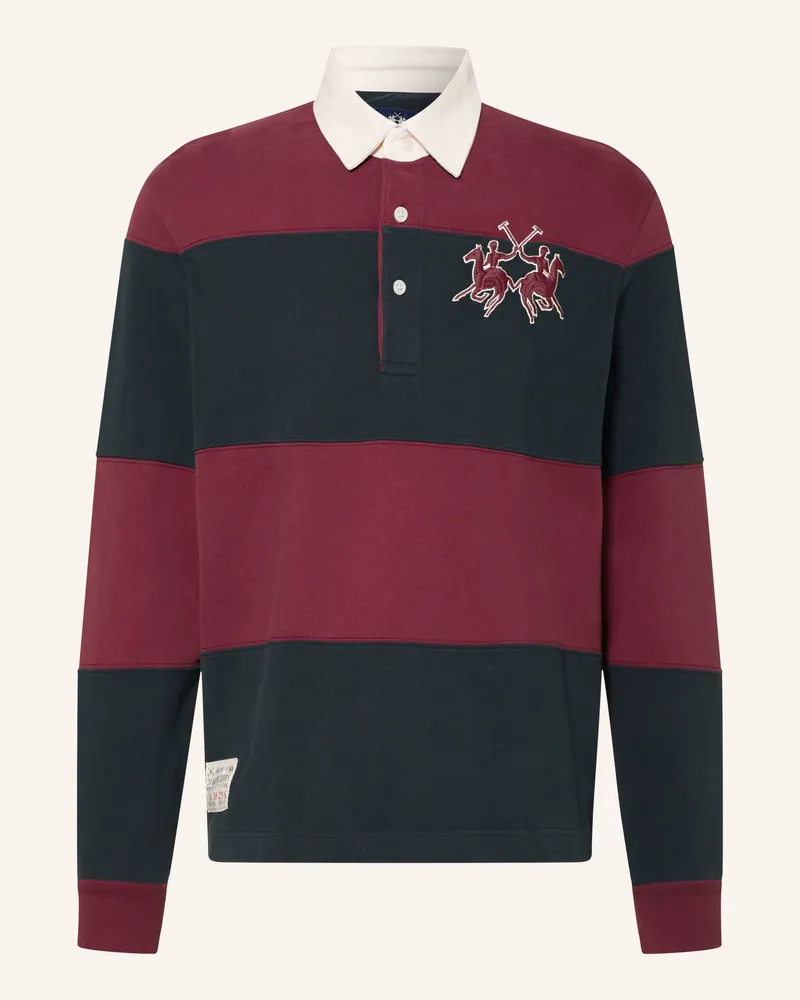 La Martina Rugbyshirt rot Dunkelrot