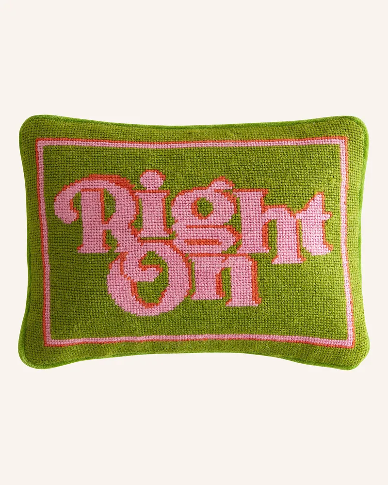 Jonathan Adler Dekokissen Right On gruen Grün