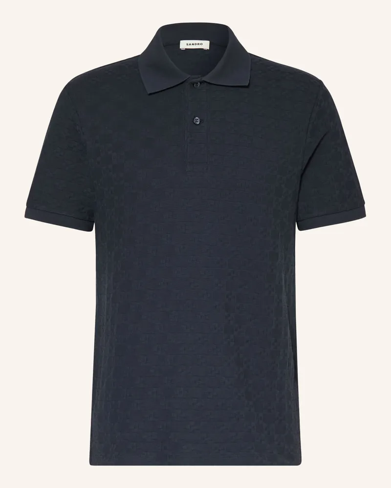 Sandro Strick-Poloshirt blau Dunkelblau