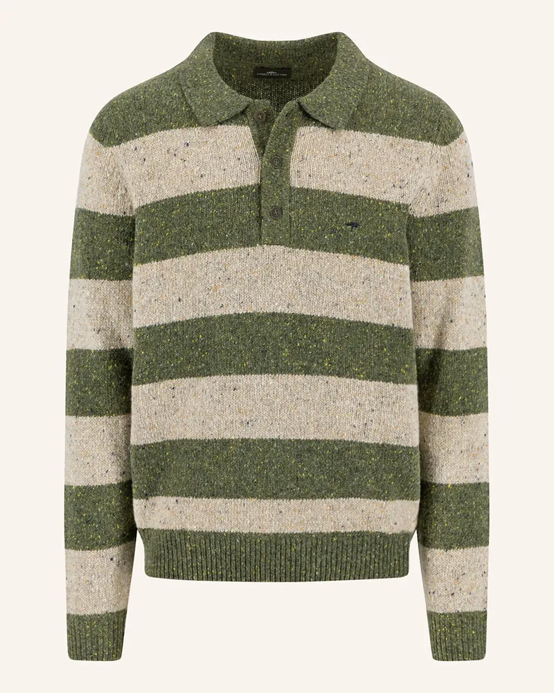 Fynch-Hatton Strick-Poloshirt Grün