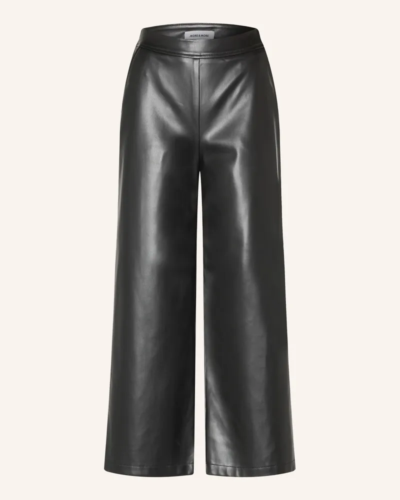 More & More Culotte In Lederoptik schwarz Schwarz
