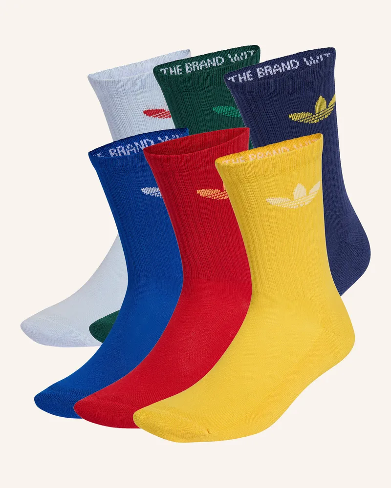 adidas 6er-Pack Socken Crew gelb Gelb