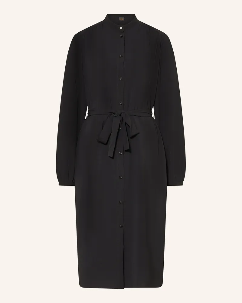 HUGO BOSS Hemdblusenkleid DEBORAH Schwarz