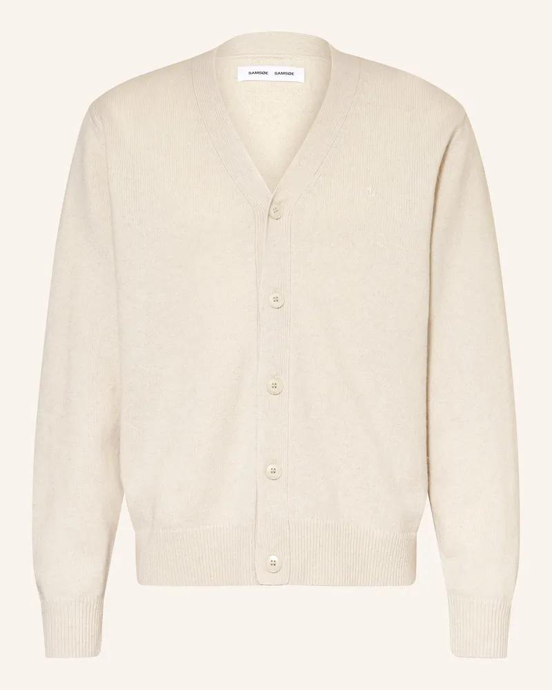 Samsøe & Samsøe Strickjacke Sapatrik weiss Creme