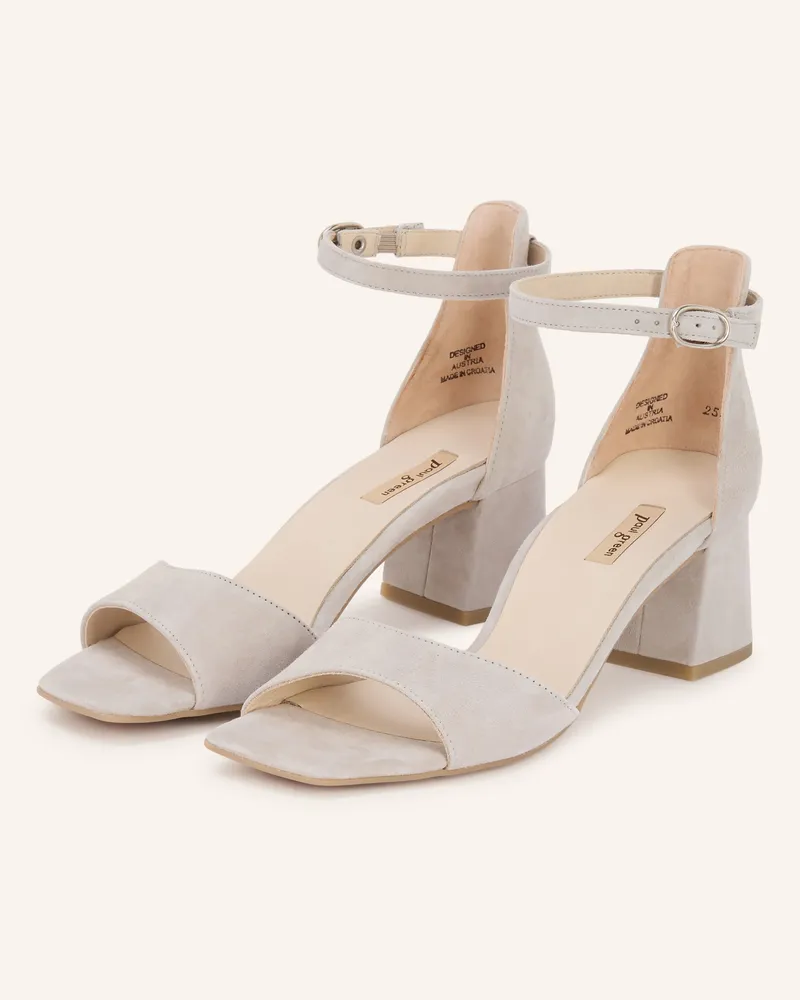 paul green Sandalen Samtziege Dakar grau Hellgrau
