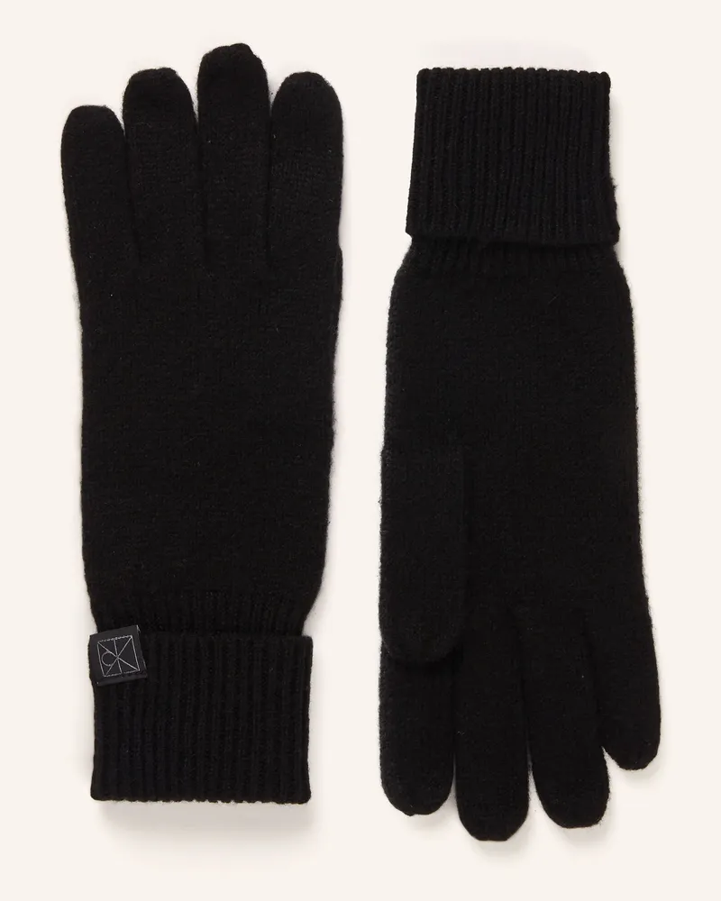 Calvin Klein Handschuhe aus Cashmere Schwarz