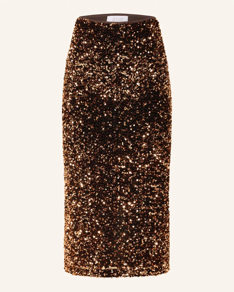 Rich&Royal Samtrock Mit Pailletten braun Braun