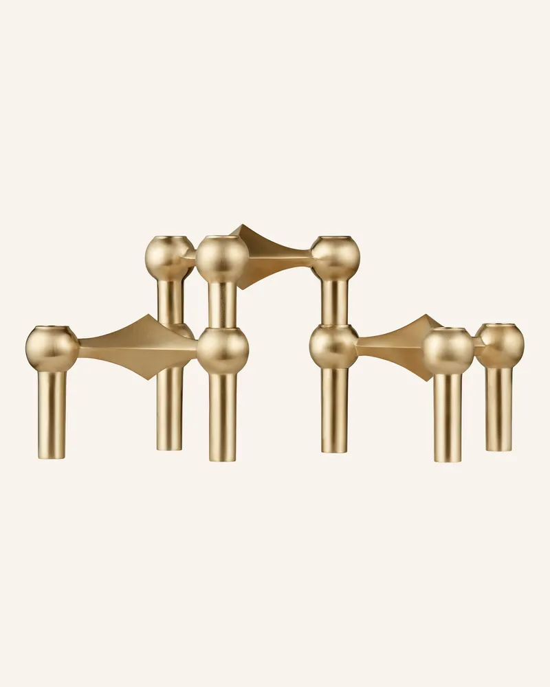 STOFF Nagel 3er-Set Kerzenhalter gold Gold