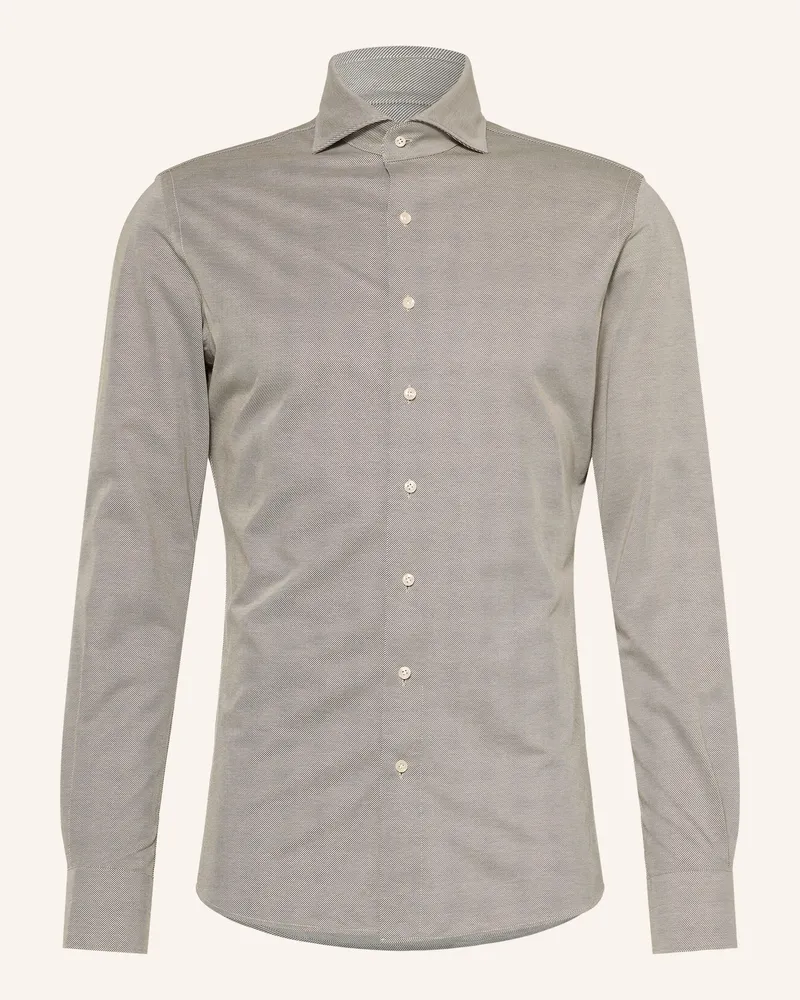 Profuomo Hemd Slim Fit gruen Dunkelgrün