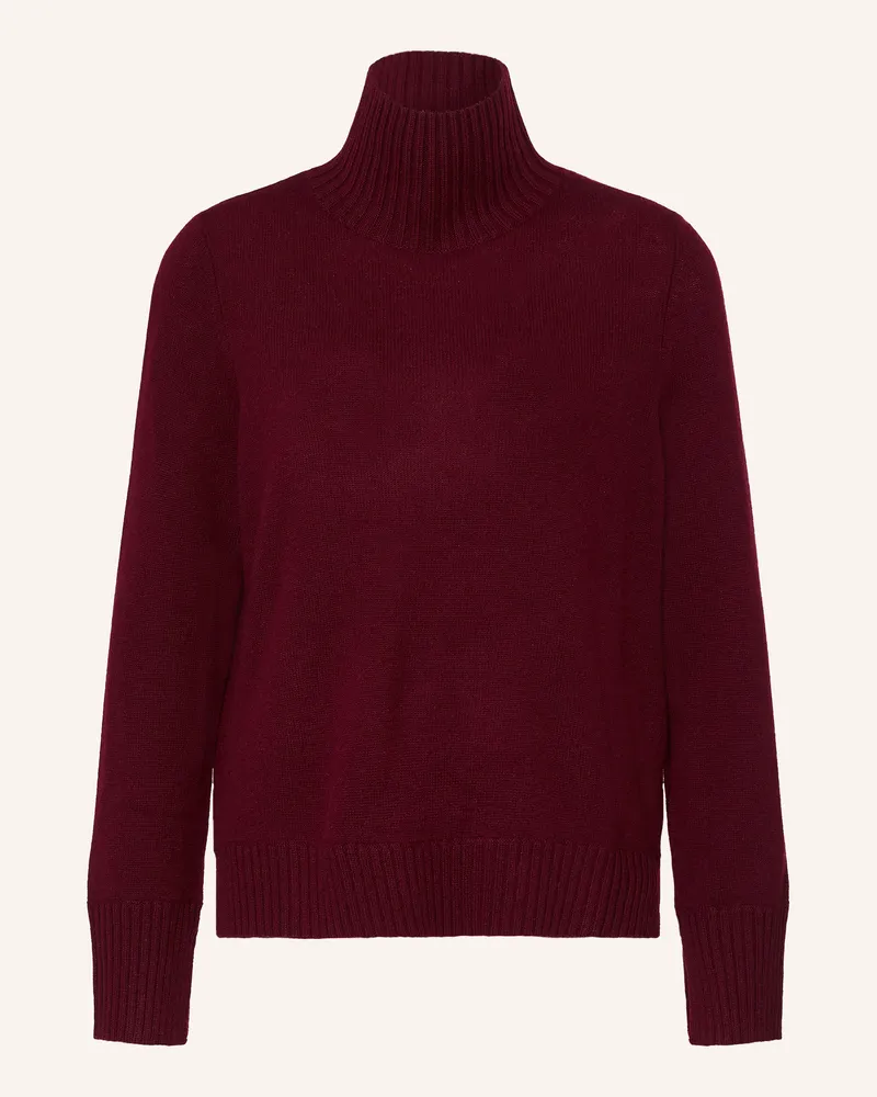 ALLUDE Cashmere-Pullover rot Dunkellila