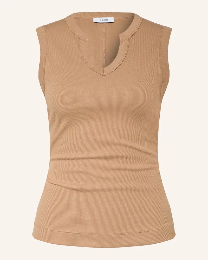 Reiss Top Thena beige Hellbraun