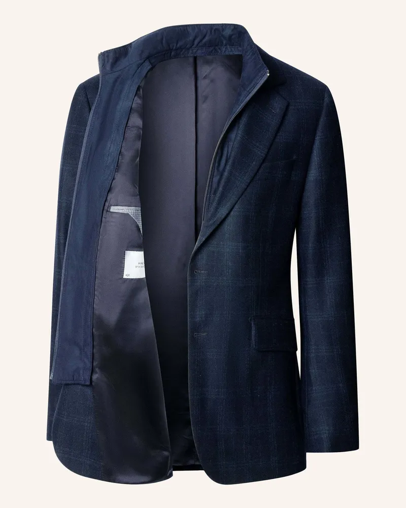 Hackett Anzug Sr Bib Subtle Chk blau Dunkelblau