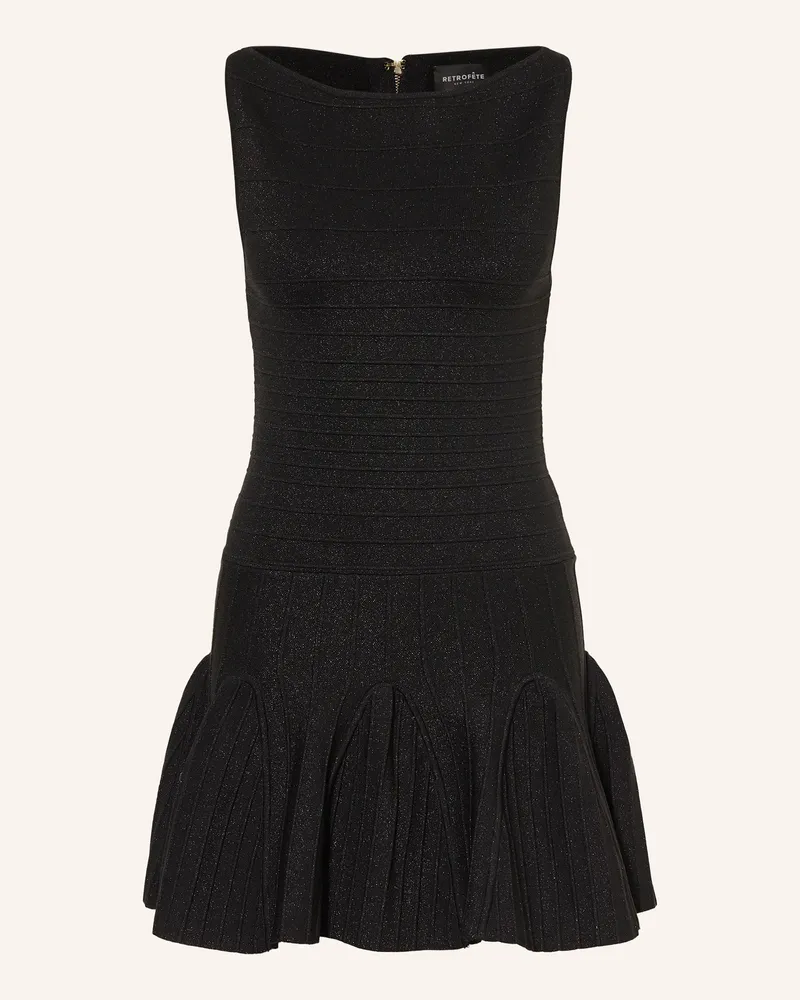 Retrofête Cocktailkleid AUDRINA mit Glitzergarn Schwarz