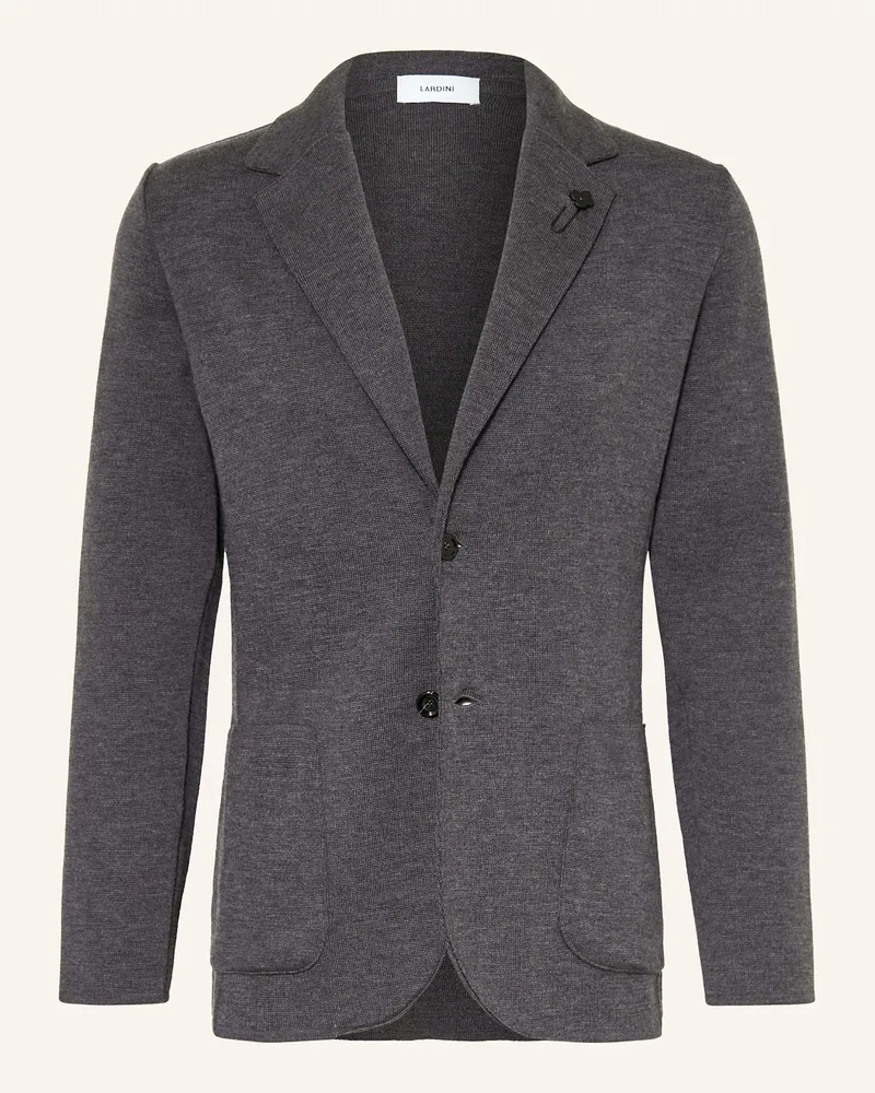 LARDINI Stricksakko Extra Slim Fit Grau