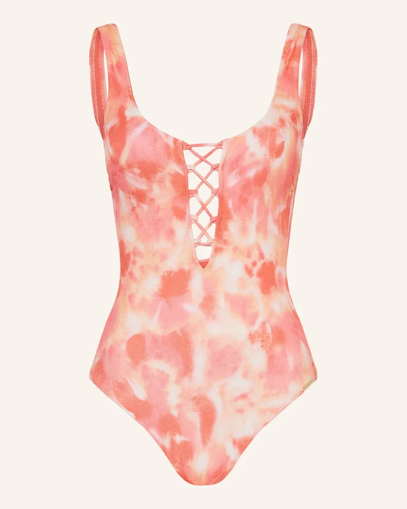 watercult Badeanzug Sunhaze Dreams pink Neonorange