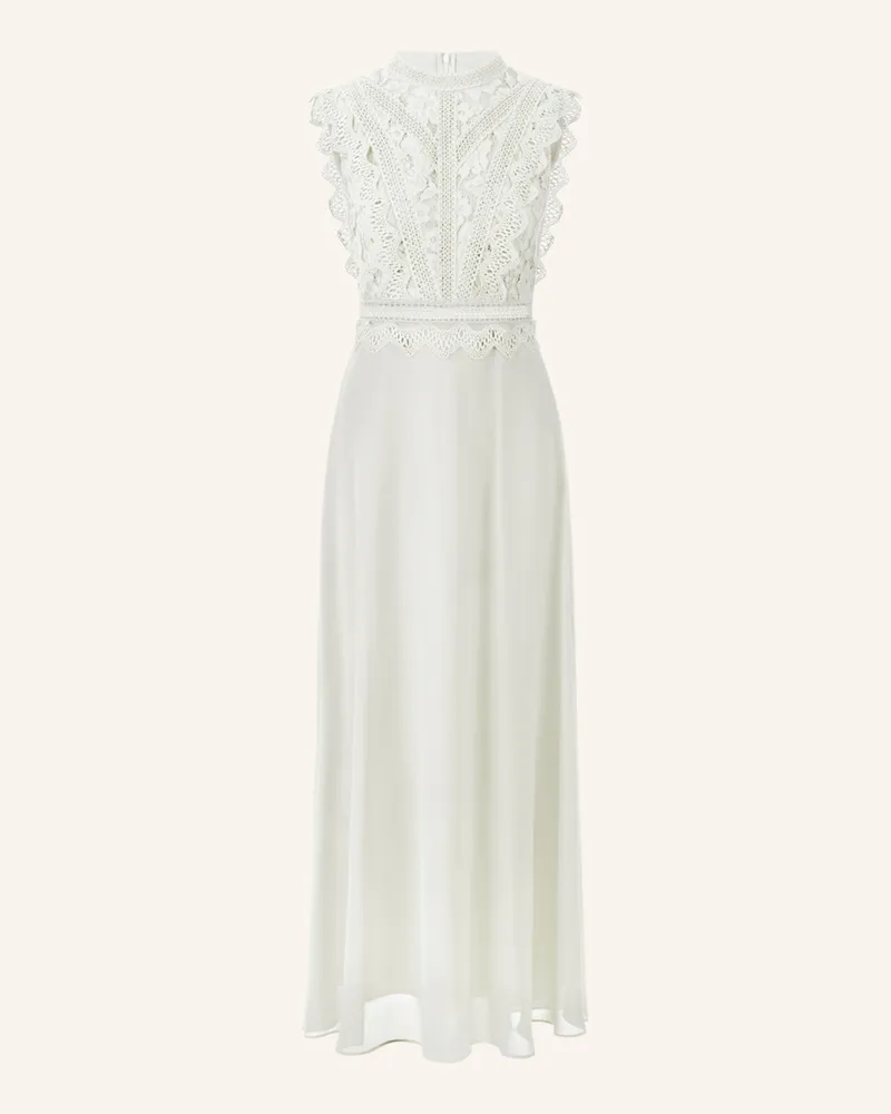 Apart Abendkleid Mit Lochspitze weiss Creme
