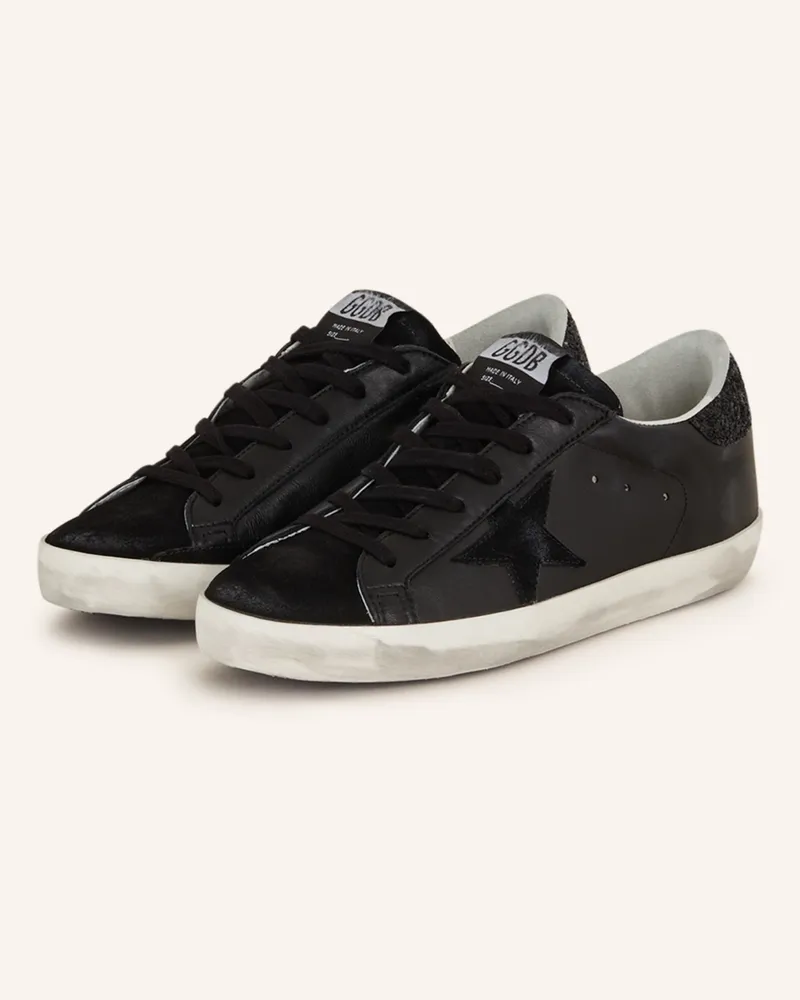 Golden Goose Sneaker Super-Star Mit Pailletten schwarz Schwarz