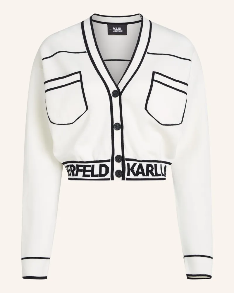 Karl Lagerfeld Strickjacke Weiss