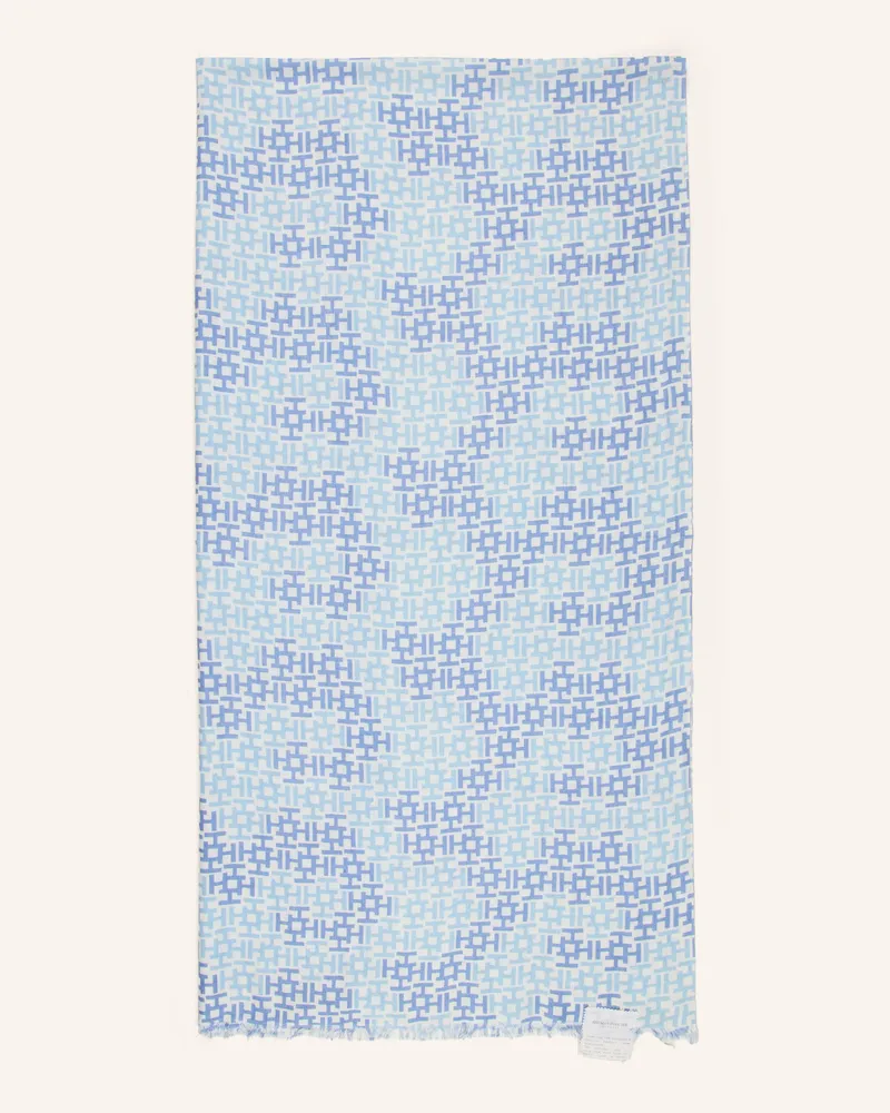 hemisphere Cashmere-Schal Alikibi Mit Seide blau Weiss