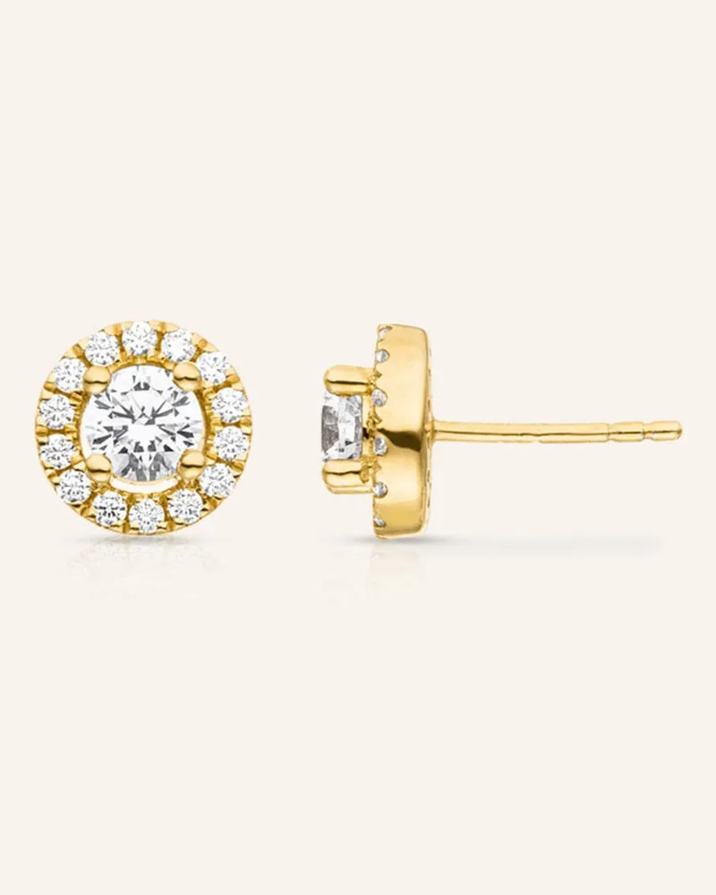 VEYNOU Ohrstecker CAMILLA aus 14 Karat Gelbgold und 0,32ct. Diamanten Gold