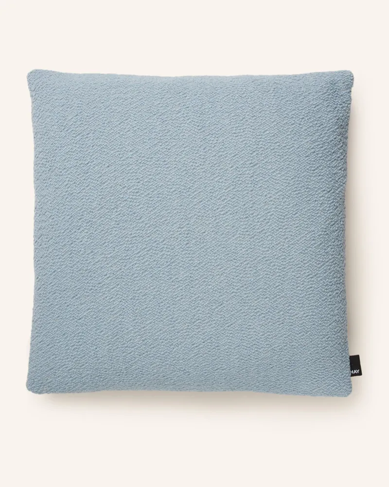 Hay Dekokissen Textur Mit Federfüllung blau Hellblau
