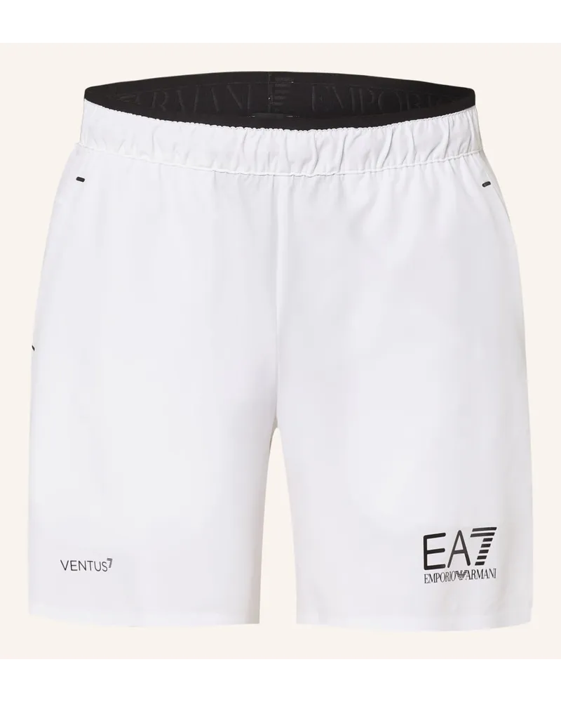 EA7 Tennisshorts Weiss