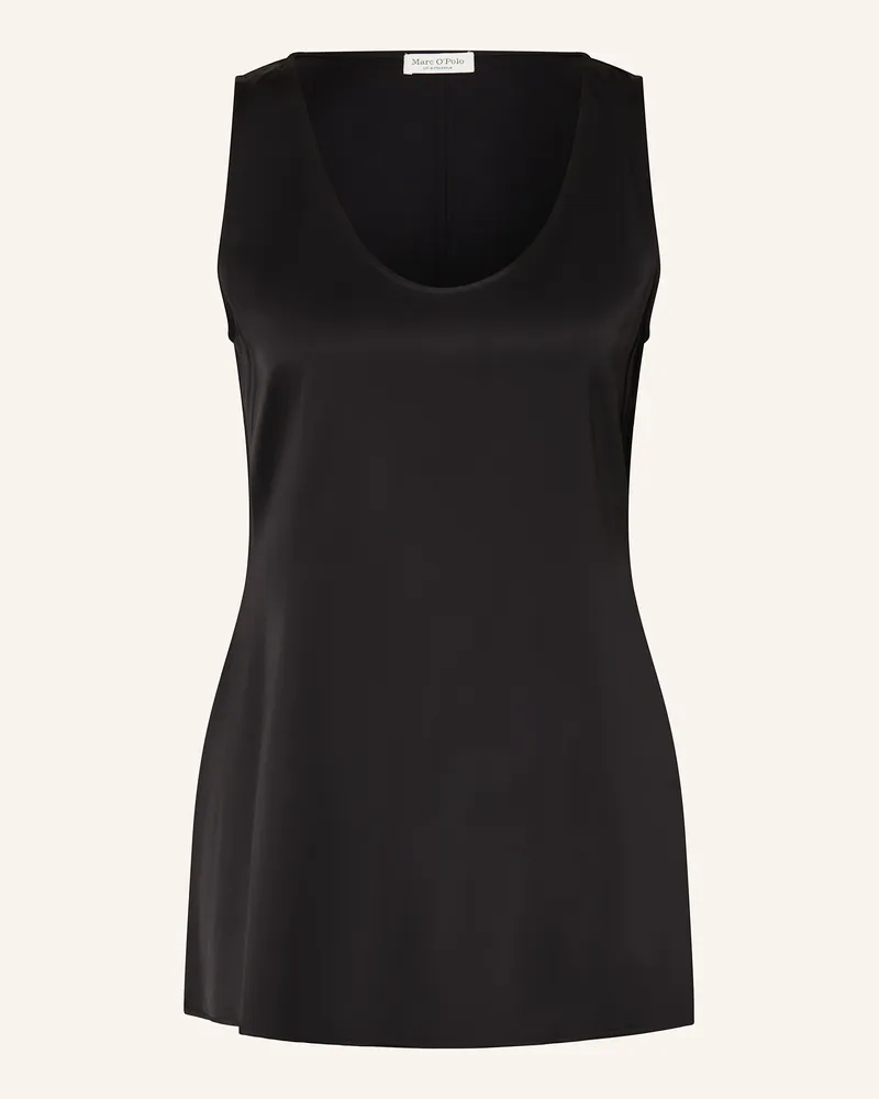 Marc O'Polo Blusentop aus Satin Schwarz