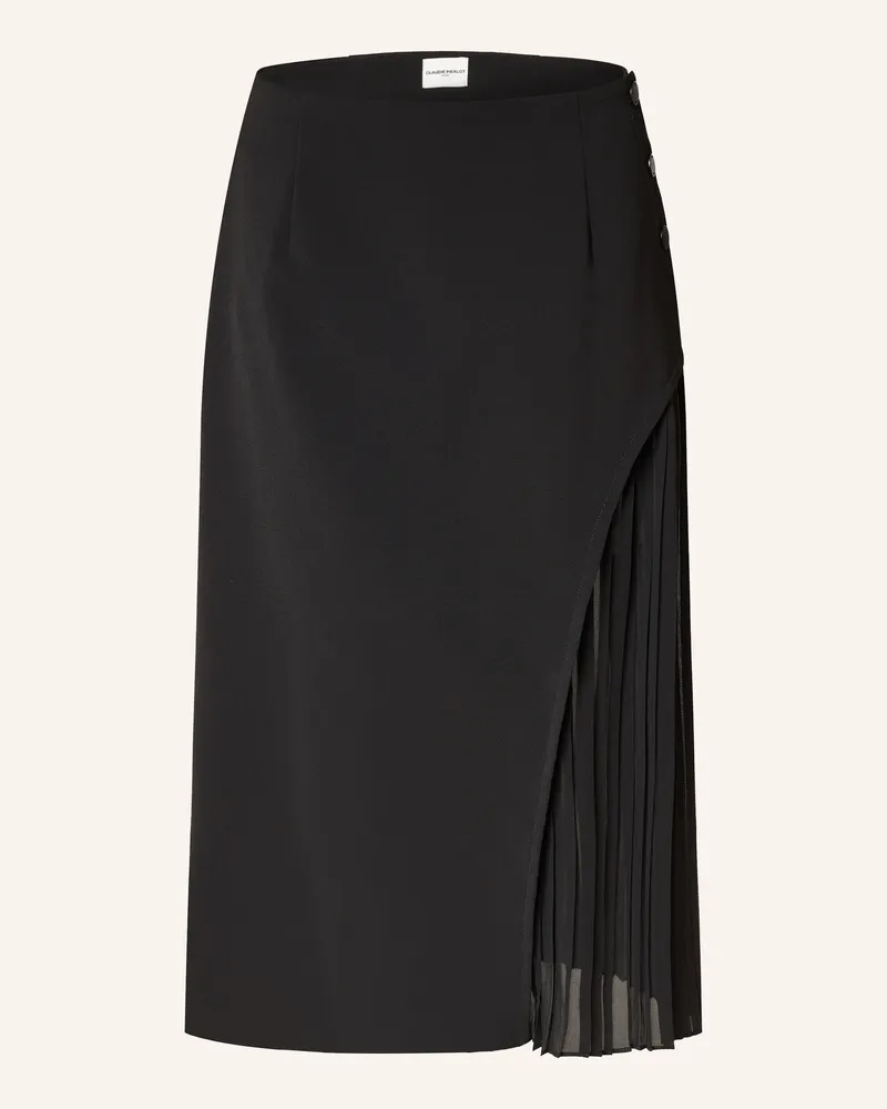Claudie Pierlot Rock mit Plissees Schwarz