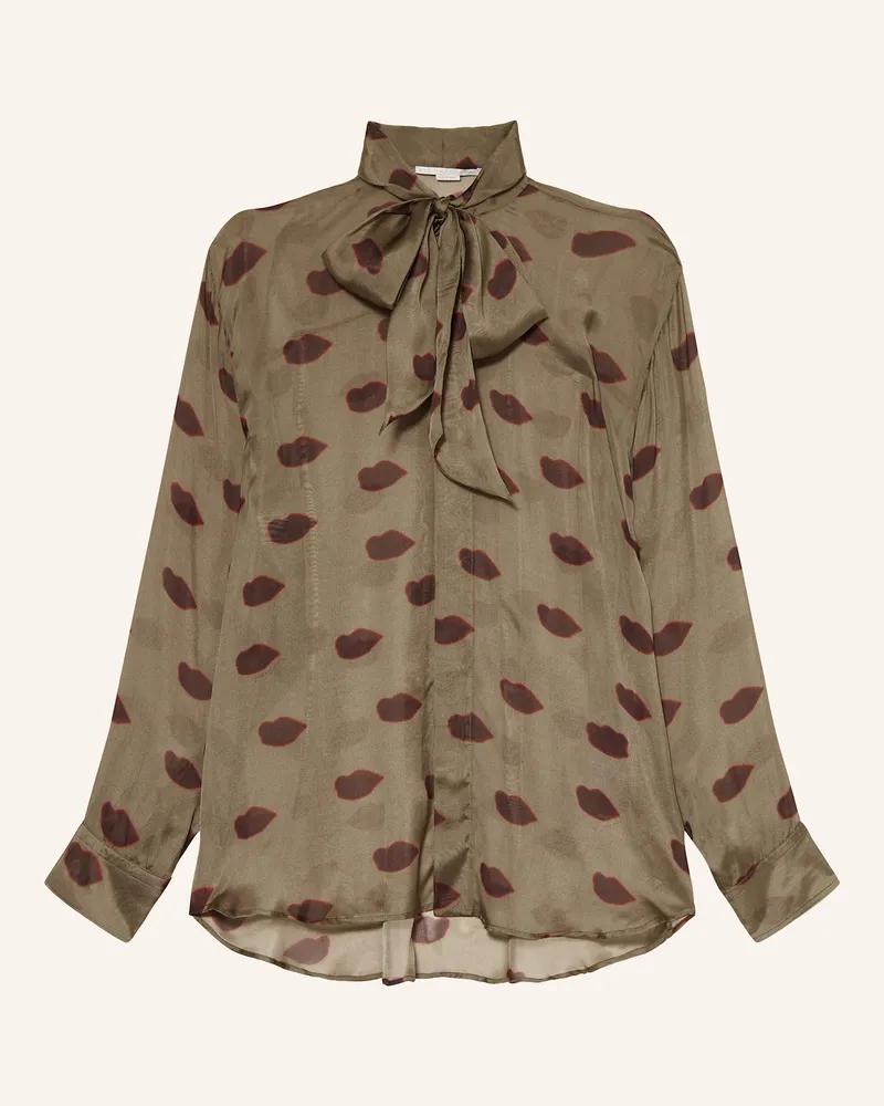 Stella McCartney Schluppenbluse aus Seide Taupe