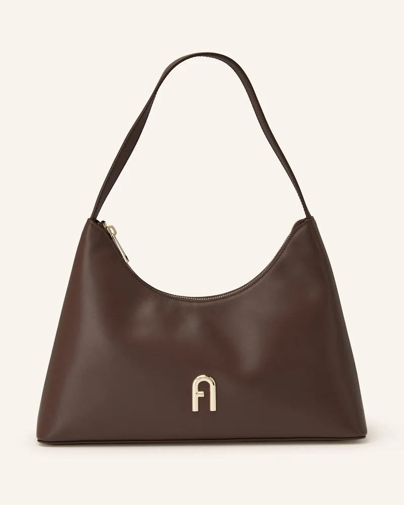 Furla Schultertasche DIAMANTE Dunkelbraun