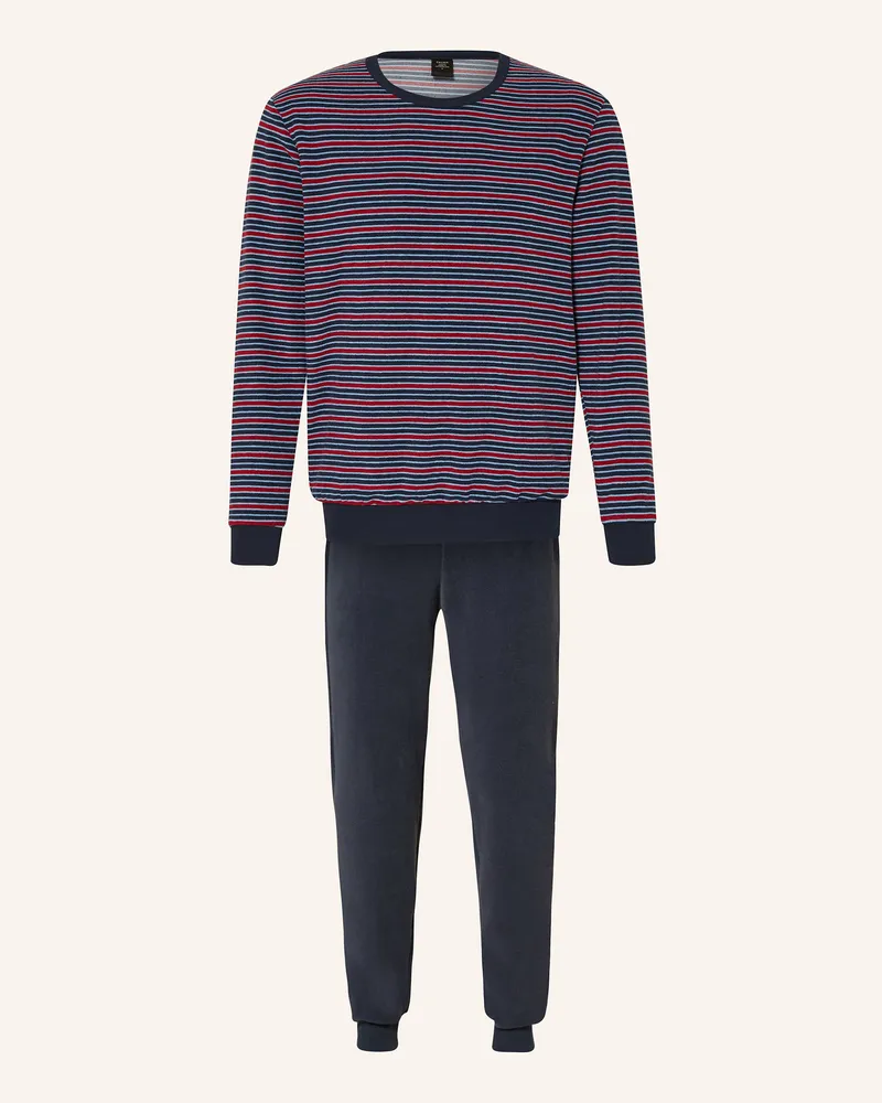 Calida Schlafanzug RELAX TERRY aus Frottee Dunkelblau