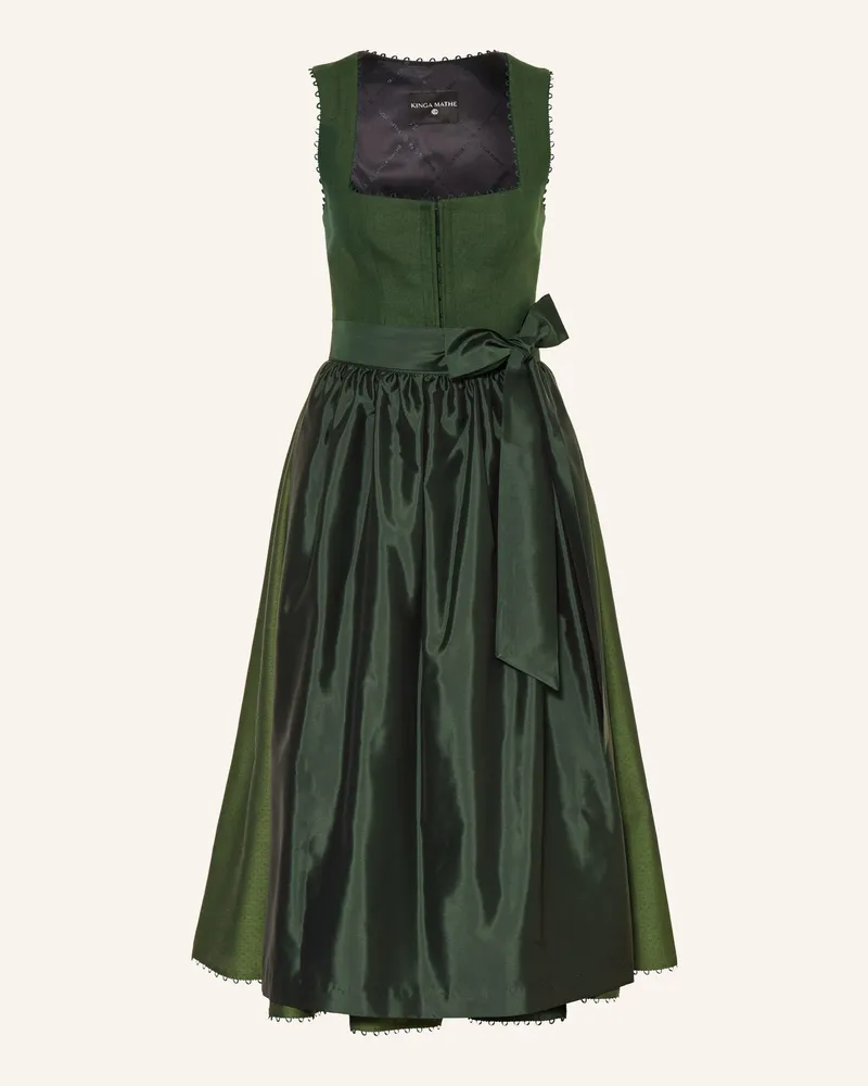 KINGA MATHE Dirndl MÜNCHEN mit Leinen Dunkelgrün